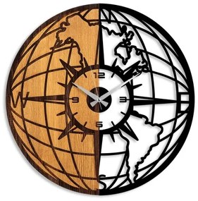 Nástenné hodiny pr. 56 cm 1xAA drevo/kov