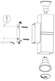 Eglo 95377 - LED Nástenné svietidlo PASSA 2xGU10-LED/4W/230V