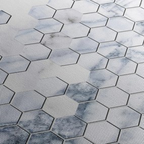 Obraz - Mramorované hexagóny (150x105 cm)