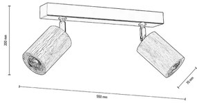Spot-Light 3912174 - LED stropné bodové svietidlo MATTI 2xGU10/5W/230V dub