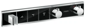 Hansgrohe RainSelect, termostatická sprchová batéria pod omietku, na 3 výstupy, čierna/chrómová, HAN-15356600