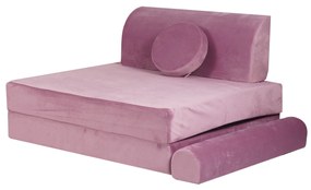 Variabilná detská pohovka MeowBaby® Premium, Velvet Pink
