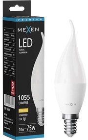 Mexen Nova, LED žiarovka plameň E14, C37, 8W, Teplá - 3000K, 840 lm - L106-E14-0830-01