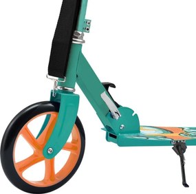Detská kolobežka s veľkými kolesami a popruhom, Dino - mint