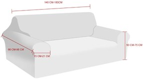 Elastický žakárový poťah na trojmiestnu pohovku BestBerg / svetlohnedá