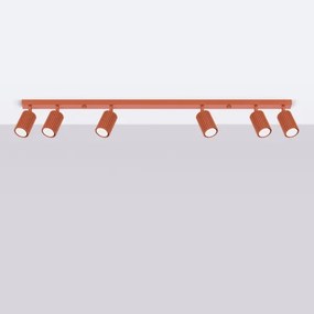 Sollux SL.1642 - Bodové svietidlo KARBON 6xGU10/10W/230V červená