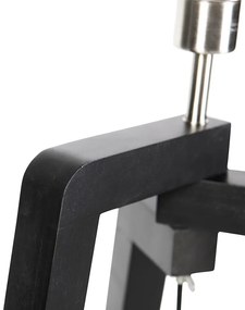 Stojaca lampa trojnožka čierna s modrým tienidlom a zlatom 50 cm - Puros