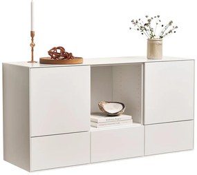 Biela nízka závesná komoda 135x68 cm Edge by Hammel – Hammel Furniture
