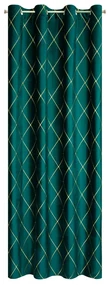 ZATEMŇOVACÍ ZÁVES NA KRÚŽKOCH PIERRE CARDIN MARGO 140X250 CM TYRKYSOVÁ