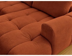 Rozkladacia/s úložným priestorom rohová pohovka v tehlovej farbe (ľavý roh/do tvaru "U") Fuji – Bobochic Paris