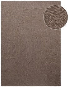 Ručne tkaný vlnený koberec taupe 160x230 cm Eleni Taupe – Hanse Home