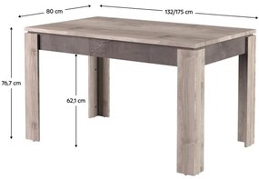 Jedálenský stôl Jess new (gaštan nairobi + onyx) (pre 4 až 6 osôb). Vlastná spoľahlivá doprava až k Vám domov. 1119744