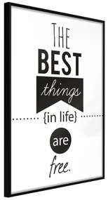 Artgeist Plagát - The Best Things in Life Are Free [Poster] Veľkosť: 30x45, Verzia: Čierny rám