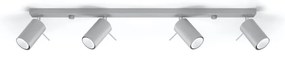 Bodové svietidlo Ring, 4x sivé kovové tienidlo, (možnosť polohovania)