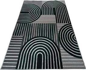 HU Sivo zelený geometrický obdĺžnikový koberec NEW IDEA 90141-0574 Rozmer: 150x210 cm