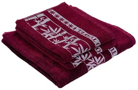 1x osuška BAMBOO vínová + 2x uterák BAMBOO vínový
