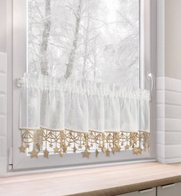 EUROFIRANY KRÁTKA VIANOČNÁ ZÁCLONA NA PÁSKE XMAS 30X150 CM HVIEZDY
