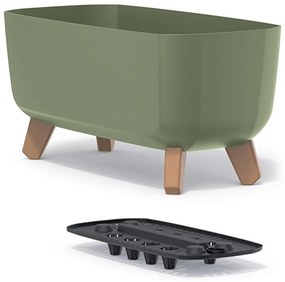 Plastový kvetináč na nožičkách DGCL400 39 cm - zelená