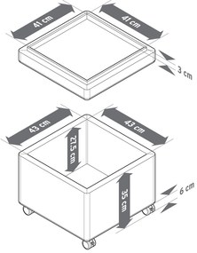 Taburetka na kolieskach s podnosom