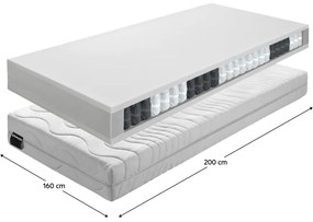Tempo Kondela Matrac, pružinový, 160x200, BE TEXEL ALERGIK NEW