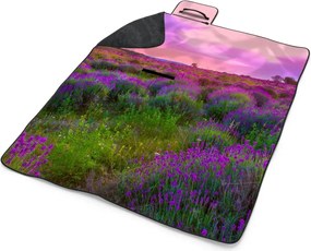 Sablio Plážová deka Levanduľové pole 2: 200x140 cm