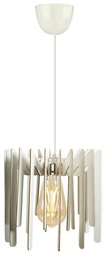 Luster na lanku 1xE27/60W/230V biela pr. 23 cm