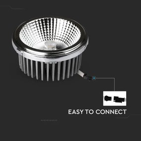 LED Podhľadové bodové svietidlo LED/20W/230V 6400K pr. 11 cm lesklý chróm