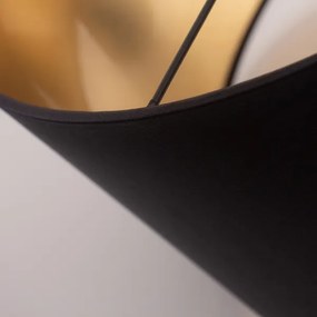 Luster na lanku ALBA 1xE27/15W/230V pr. 40 cm čierna/zlatá