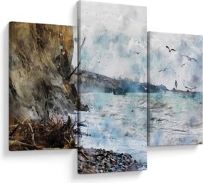 Obraz - Útes, akvarel (90x60 cm)
