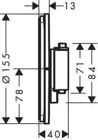 Hansgrohe ShowerSelect Comfort S, termostat pod omietku pre 2 spotrebiče, kartáčovaný čierny chróm, HAN-15554340