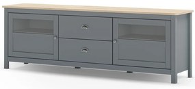 TV stolík sivozelený z borovicového dreva 180x59x40 cm Misti – Marckeric