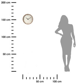 Nástenné hodiny Smart, béžová/hnedá