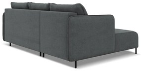 Tmavosivá rozkladacia/s úložným priestorom rohová pohovka (ľavý roh) Luana – Makamii