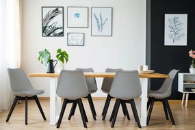 Jedálenská stolička NANTES čierna / sivá