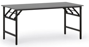 Konferenčný stôl FAST READY, 160x80 cm, čierna podnož, grafit