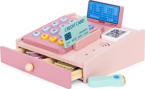 MULTISTORE Drevená detská pokladňa so skenerom a kartou