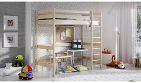 Vyvýšená detská posteľ Samio Zp 004 - 80x180 cm - borovica