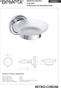 Bemeta Design RETRO chróm: Mydelnička - 144308022