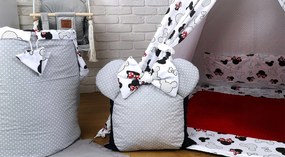 Detský stan TEEPEE (TÝPIA) EXCLUSIVE s doplnkami - MYŠKA MINNIE - červený