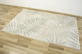 Koberec šnúrkový Berg 28337/64 Lístie palmy krémový