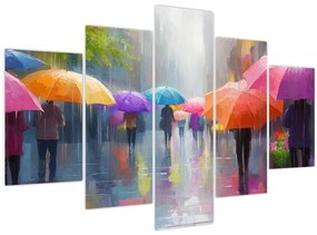 Obraz - Daždivý deň (150x105 cm)
