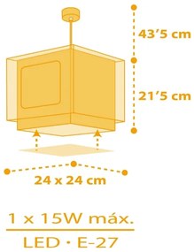 Dalber 63402 - Detský luster MY FARM 1xE27/15W/230V