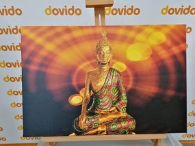 Obraz socha Budhu s abstraktným pozadím