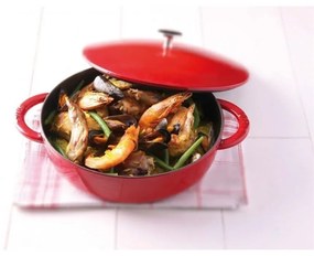 Staub Kastról STAUB so samopodlievacou pokrievkou 28 cm červený 3,7l