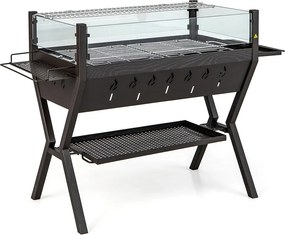 Gril na drevené uhlie s roštmi