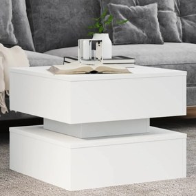 Konferenčný stolík s kovovými nohami biely 50x50x40 cm 839854