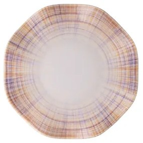 24-dielna jedálenská súprava, oranžová/modrá, porcelán