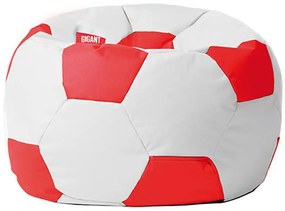 Sedací vak lopta Kodura bielo-červený