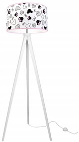Detská podlahová lampa MINNIE, 1x textilné tienidlo, (výber z 2 farieb konštrukcie)