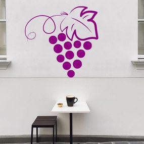 Veselá Stena Samolepka Strapec hroznového vína Farba: fialová, Veľkosť: 100 x 100 cm